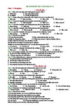 Đề cương ôn tập giữa học kì II môn Sinh học 6